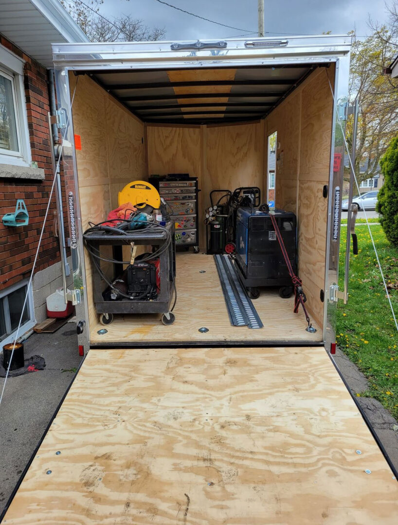 Greenly Mobile Welding Trailer for Jobs.