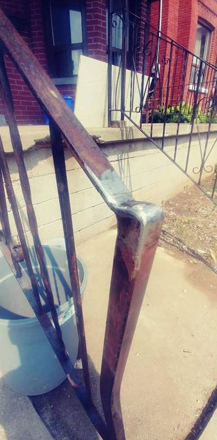 After Shot of Metal Railing Repair by Greenly Mobile Welding