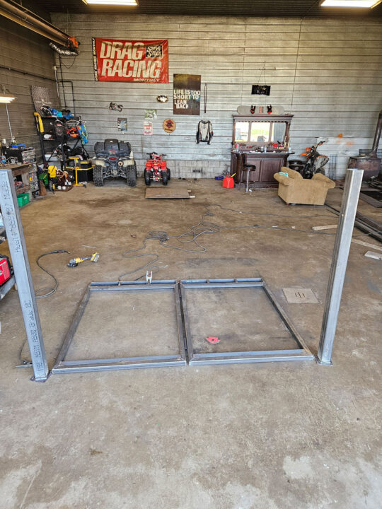 custom gate build in progress